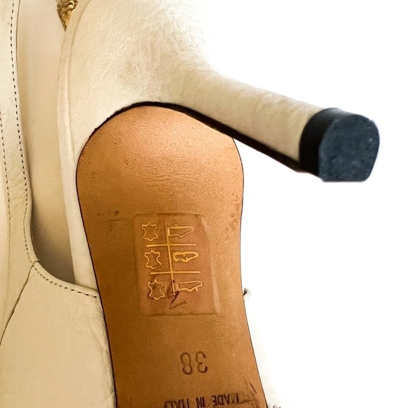 Dolce and Gabbana Leather & Exotic Summer Peep-toe Slingback Sandal Heels 38 - Picture 12 of 14